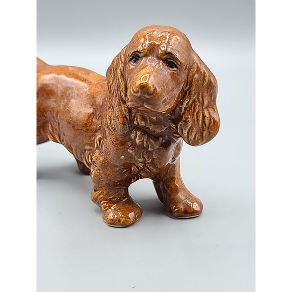 Cocker Spaniel Dog Figurine Brown Ceramic - Picture 16 of 16